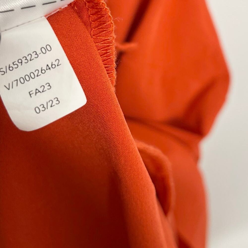 Athleta Womens Savanna Mini Dress Medium Orange Drawstring Pockets Athleisure - Picture 12 of 12